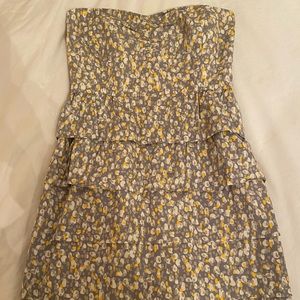 JCrew Tiered & Strapless Dress